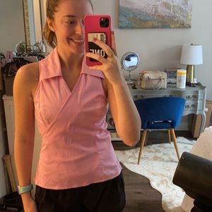 Vintage Lilly Pulitzer Collar Wrap Tank Top